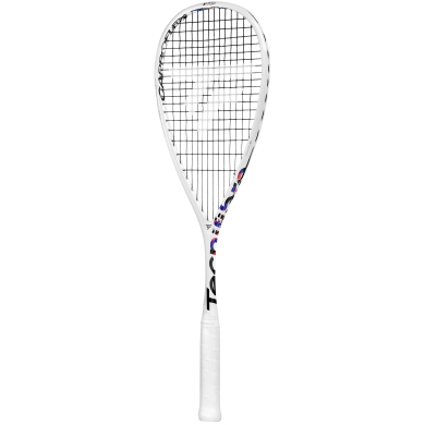 Tecnifibre Rakieta do squasha Carboflex 125 X-Top V2 125g/z głowicą 2024 biała - naciągnięta -